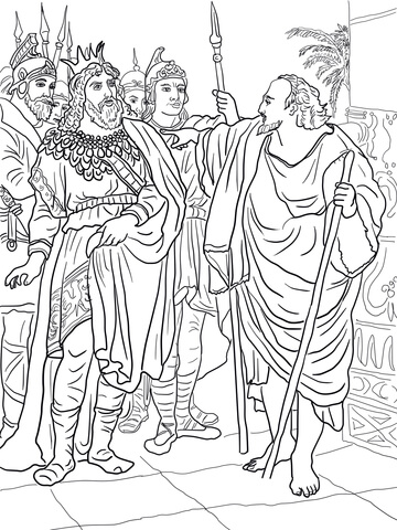 Elijah And King Ahab Coloring Page